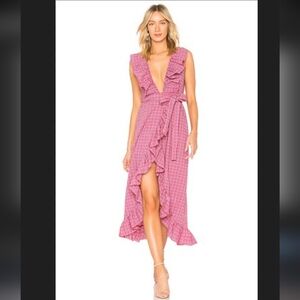 MISA Los Angeles Stella dress in gingham Plaid Medium